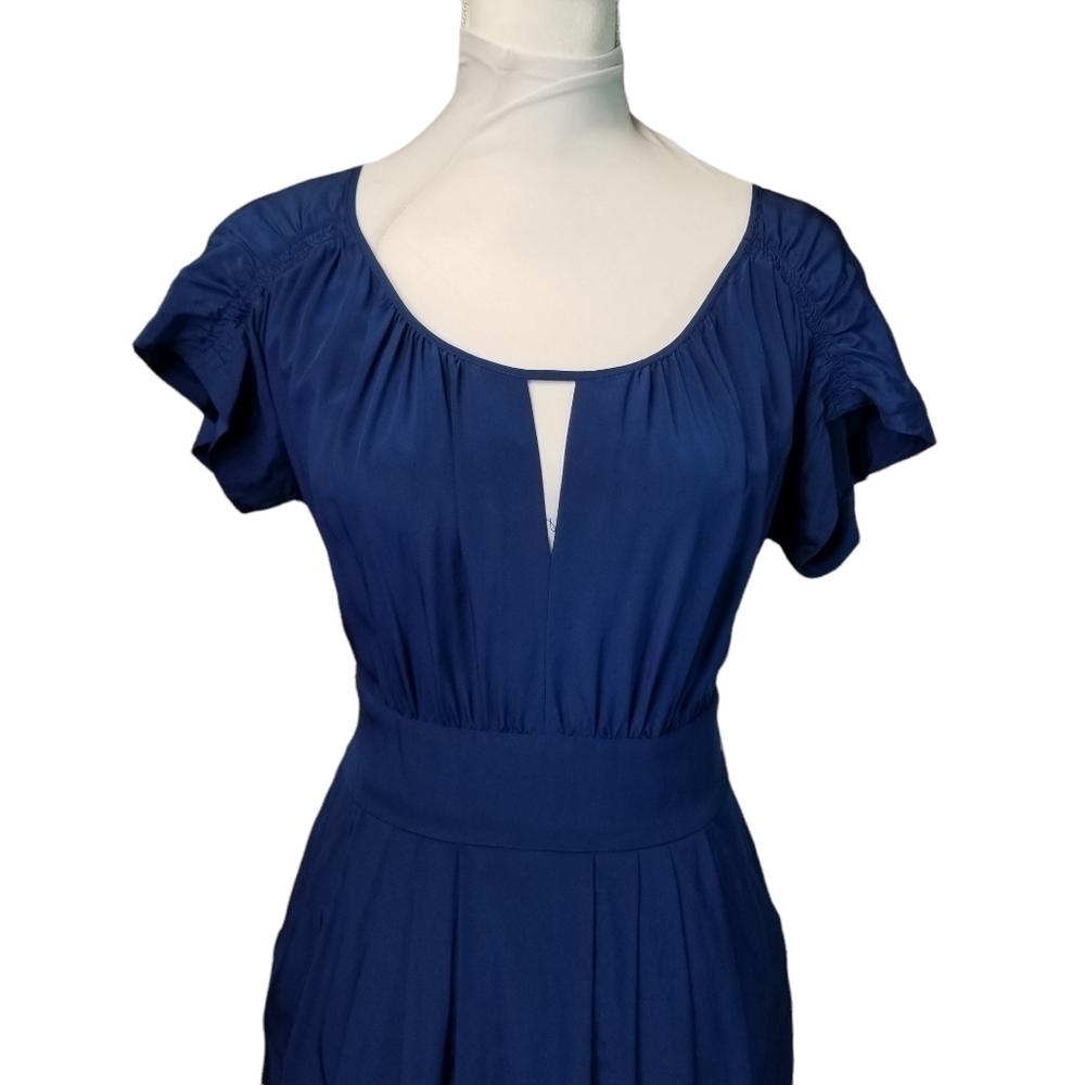Bcbgmaxazria royal blue silk dress - Picture 4 of 12